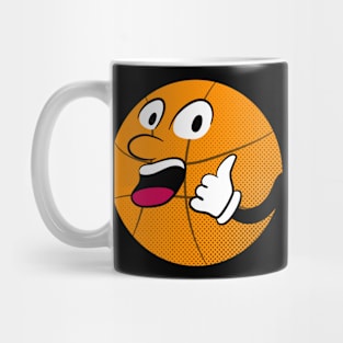 Retro Basketball Funny Cartoon Basketballer Mug